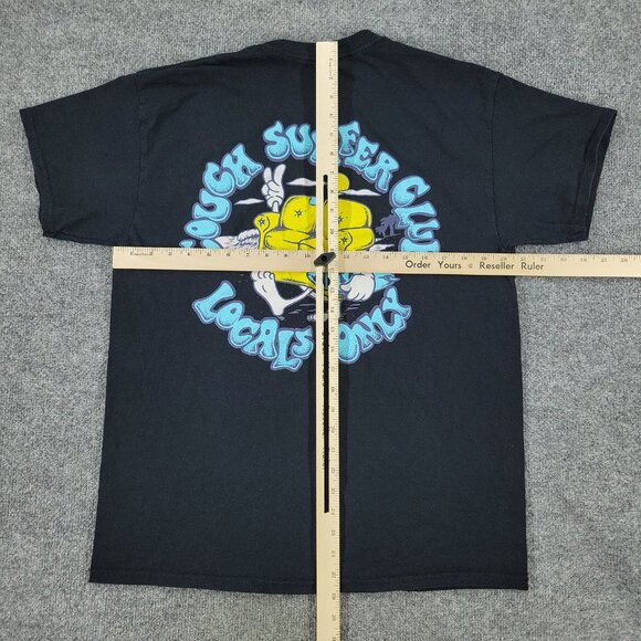 NEFF Shirt Men's Large Black Couch Surfer Club Graphic Crew Neck Short Sleeve - Picture 9 of 12